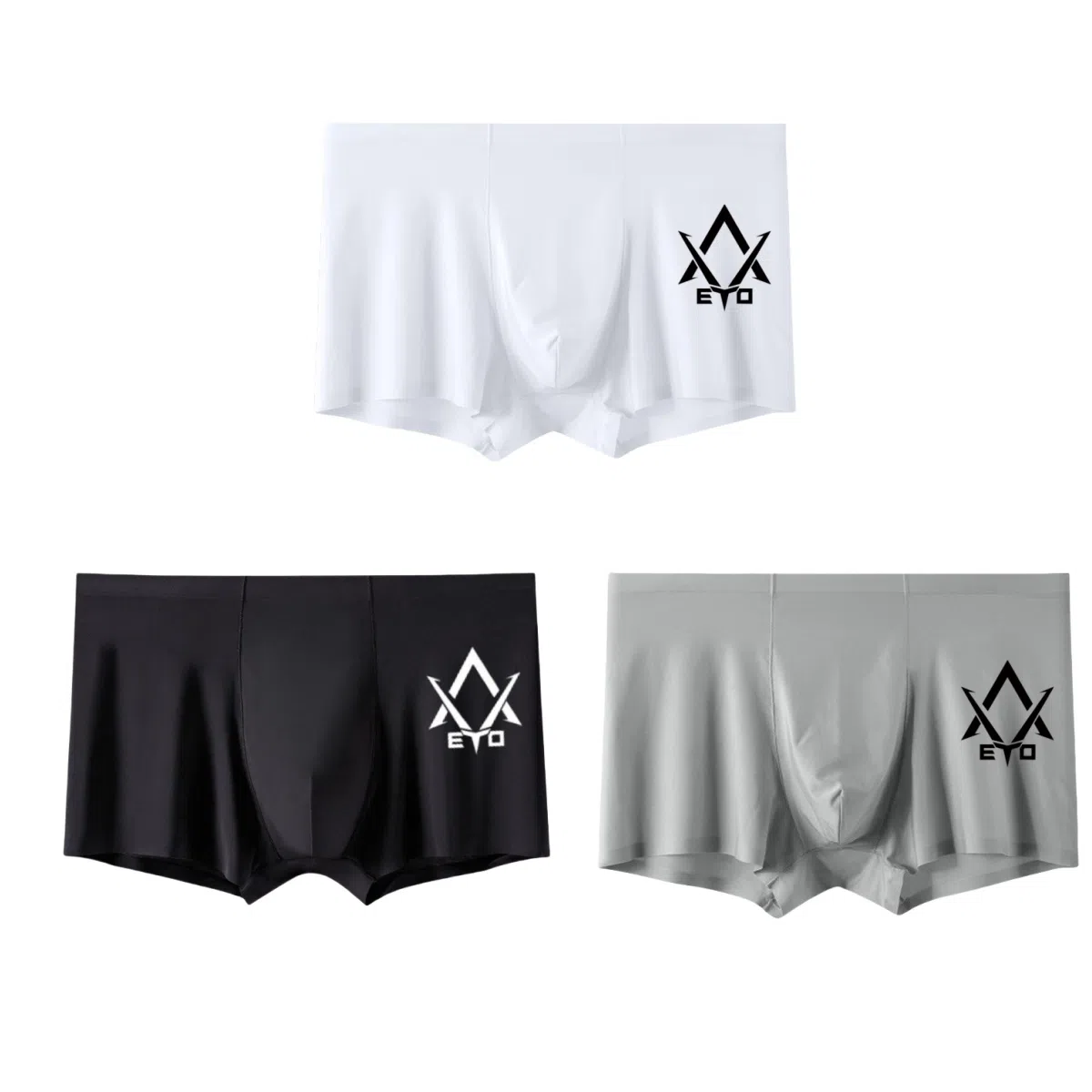 兰缪 中腰无痕薄款冰丝透气舒适轻薄平角内裤 男款