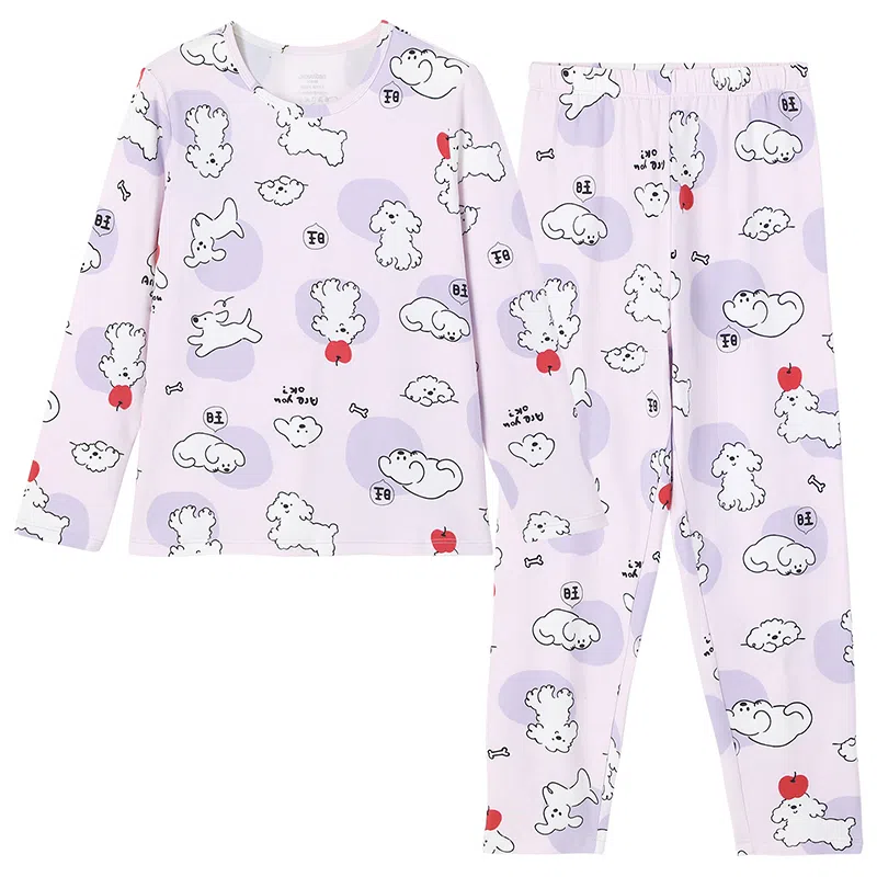 久岁伴 纯棉可爱印花居家内衣套装青少年