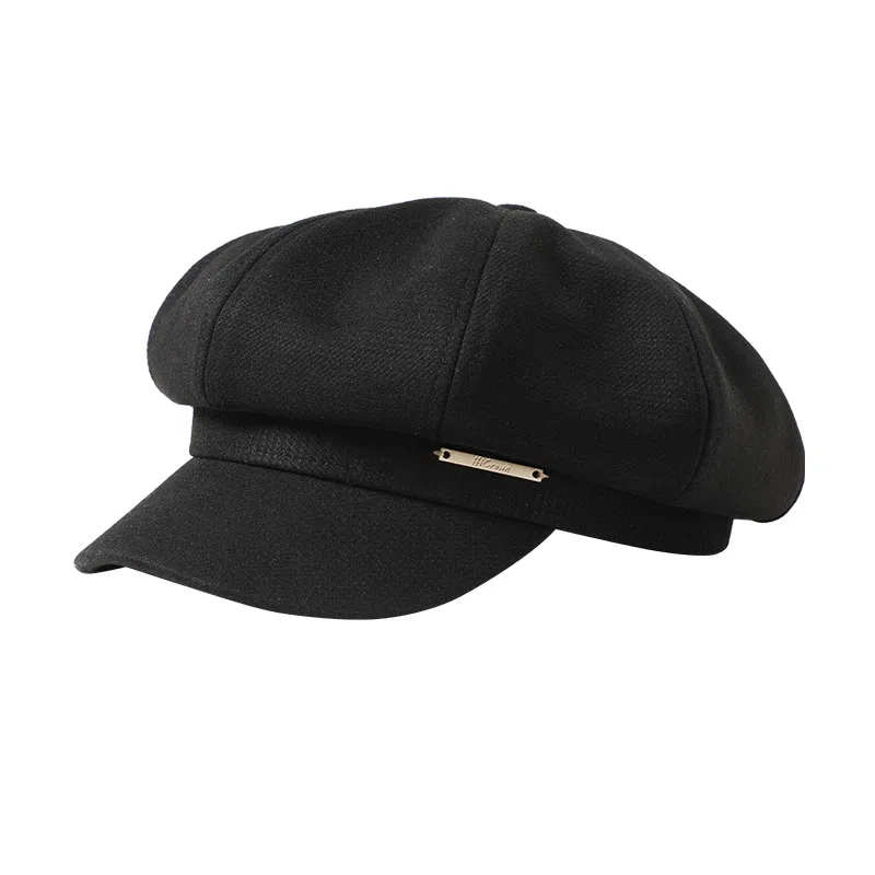 南极人 帽子秋冬季韩版气质八角帽显脸小适合方圆脸英伦复古文艺报童画家帽 百搭 贝雷帽 女款