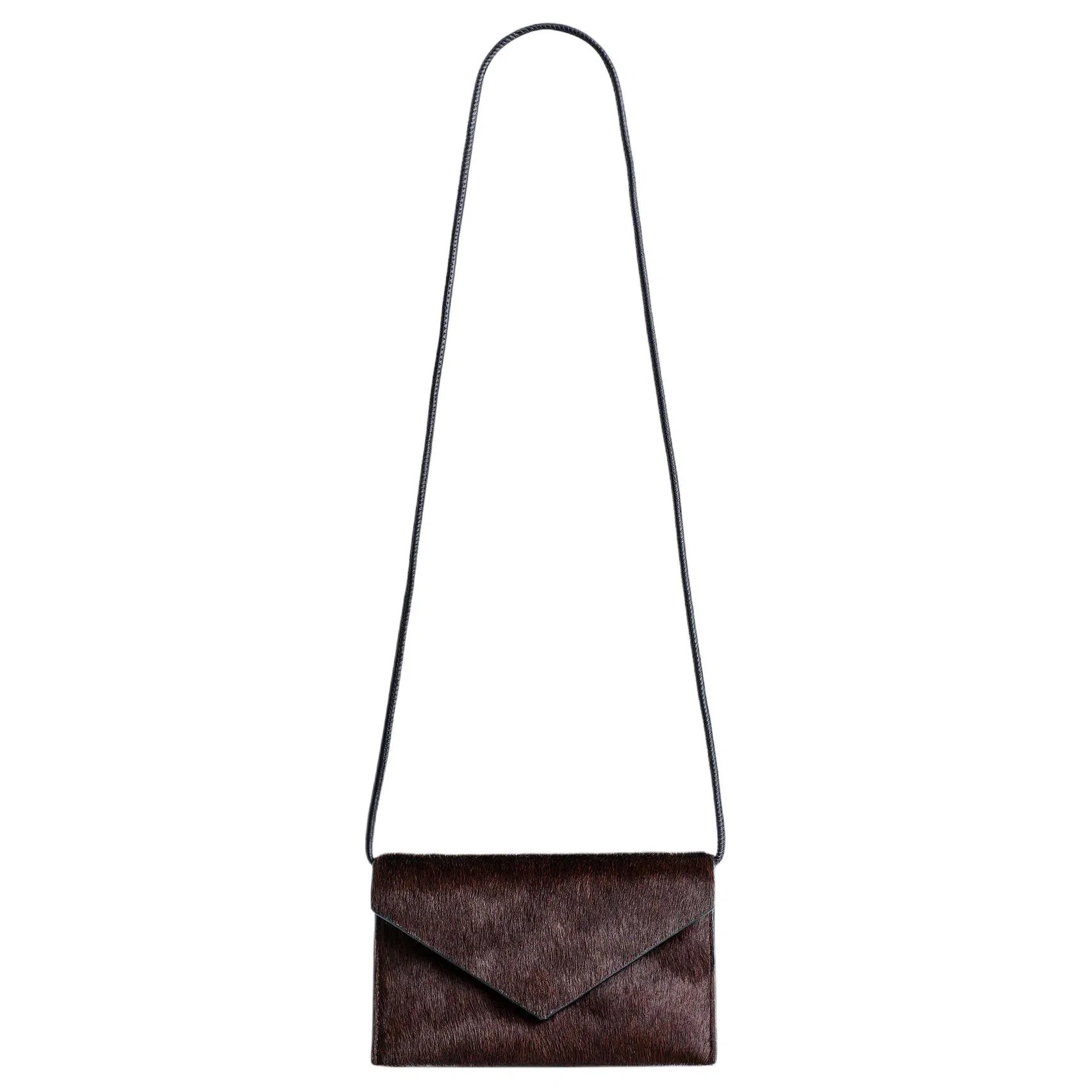COS Leather Shoulder Bag Deep Brown