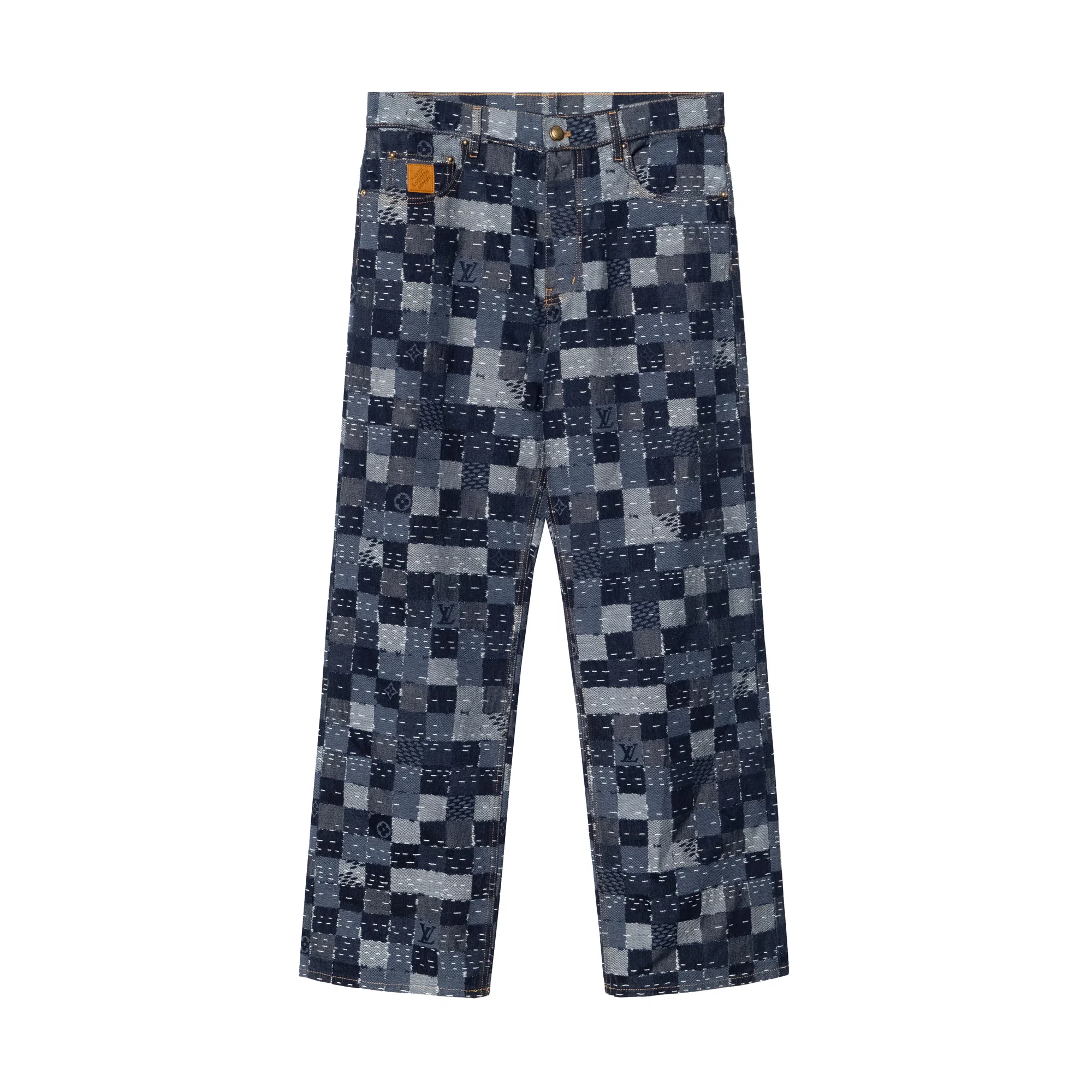 Louis Vuitton x Nigo FW25 Plaid Skate Denim Pants