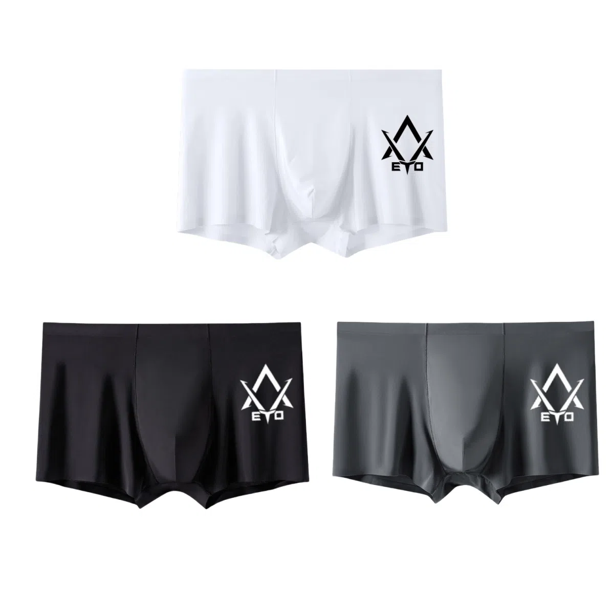 兰缪 中腰无痕薄款冰丝透气舒适轻薄平角内裤 男款