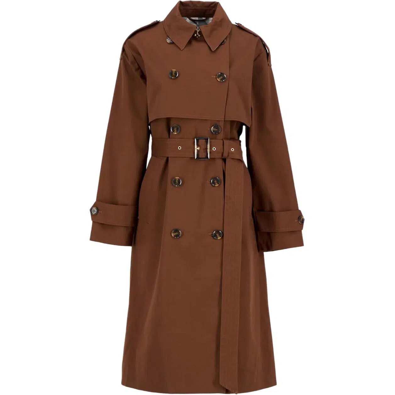 Barbour Double-Breasted Belted Trench Coat