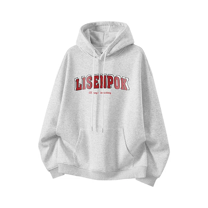 LISENPOK Letter Print Hoodie