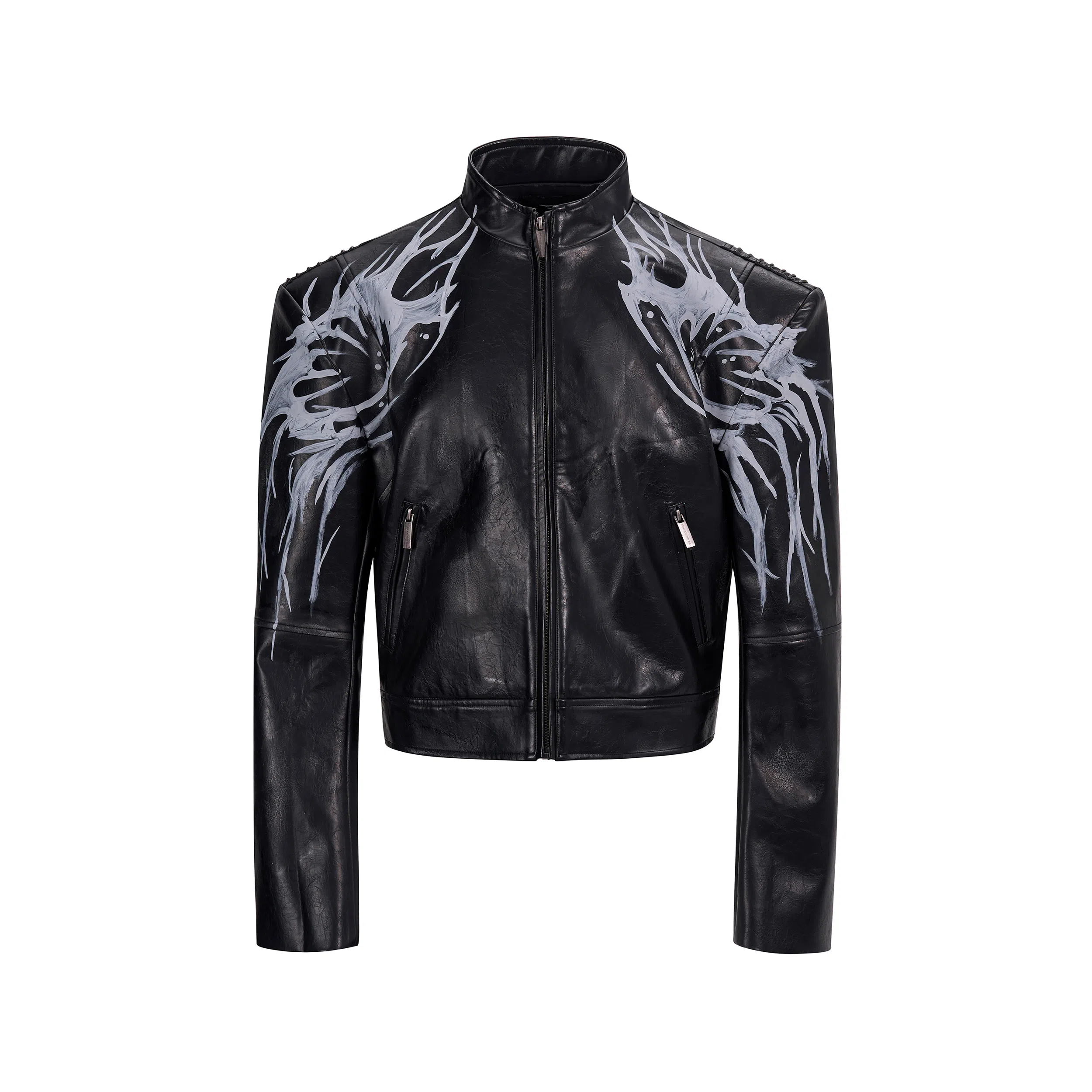 START EXCEED END Painted Leather Jacket