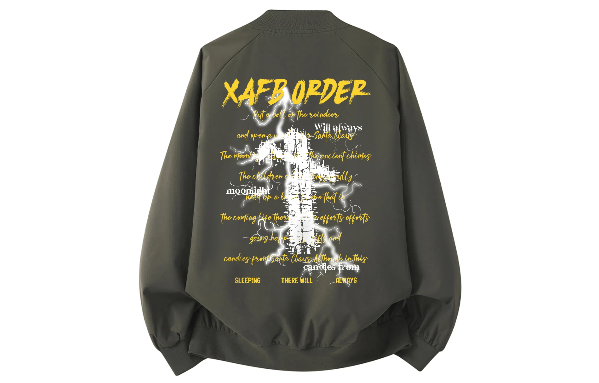XAFB Basic Letter Print Jacket