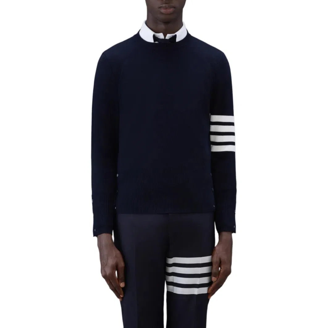 THOM BROWNE WOOL 4-BAR PULLOVER