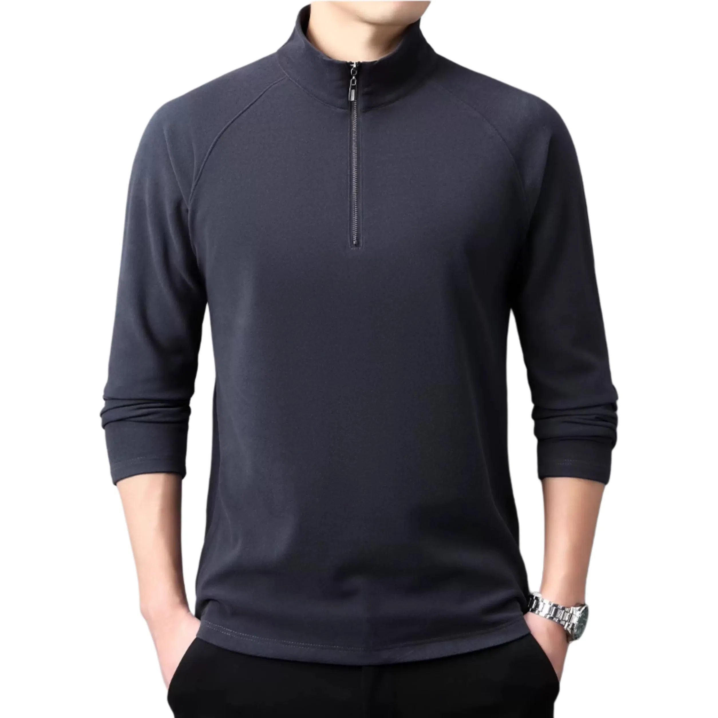 Laoyeche Half-Zip Mock Neck Sweatshirt