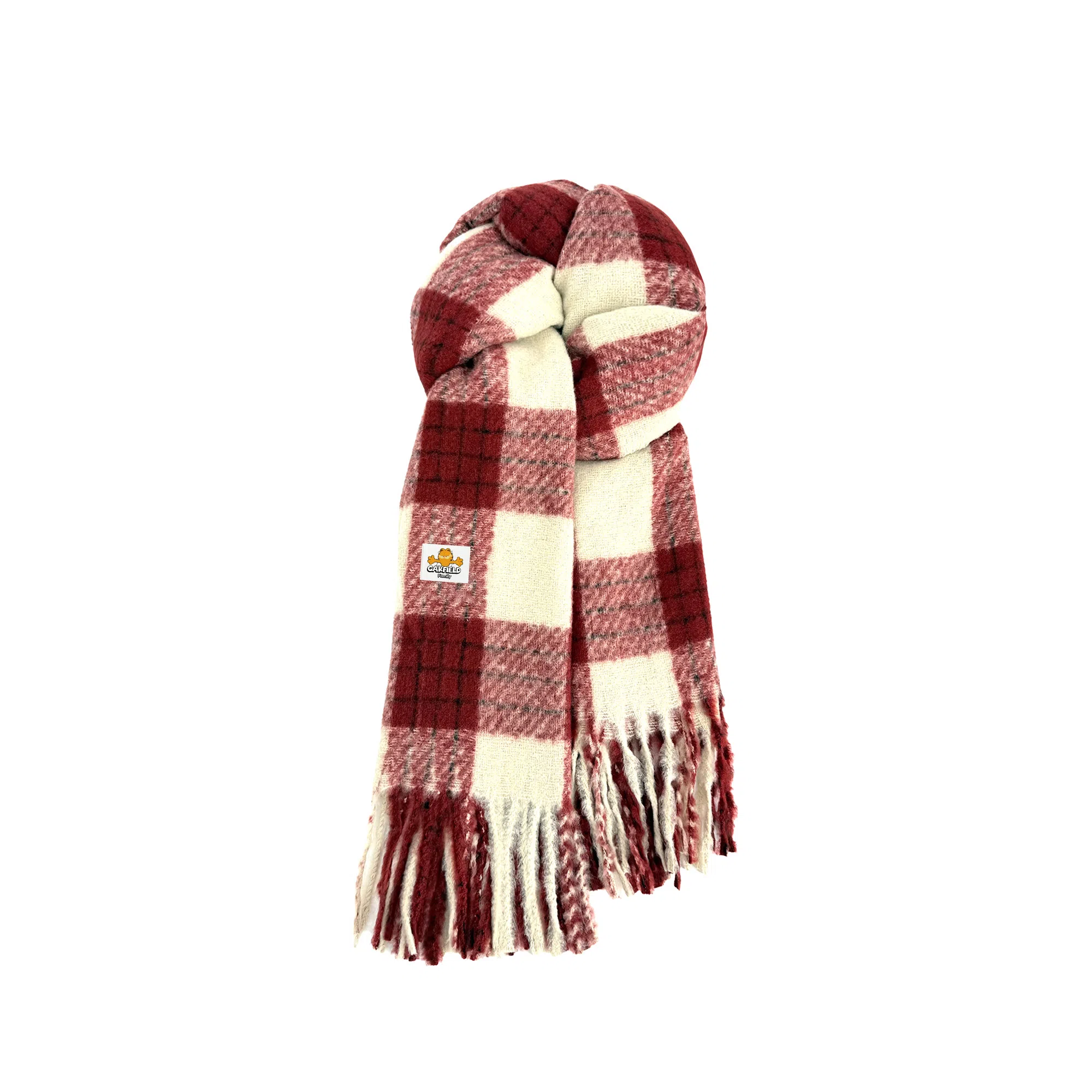 加菲猫家族 氛围感长巾韩式小清新流苏休闲时尚百搭加厚保暖 绒线围巾 男女同款情侣款