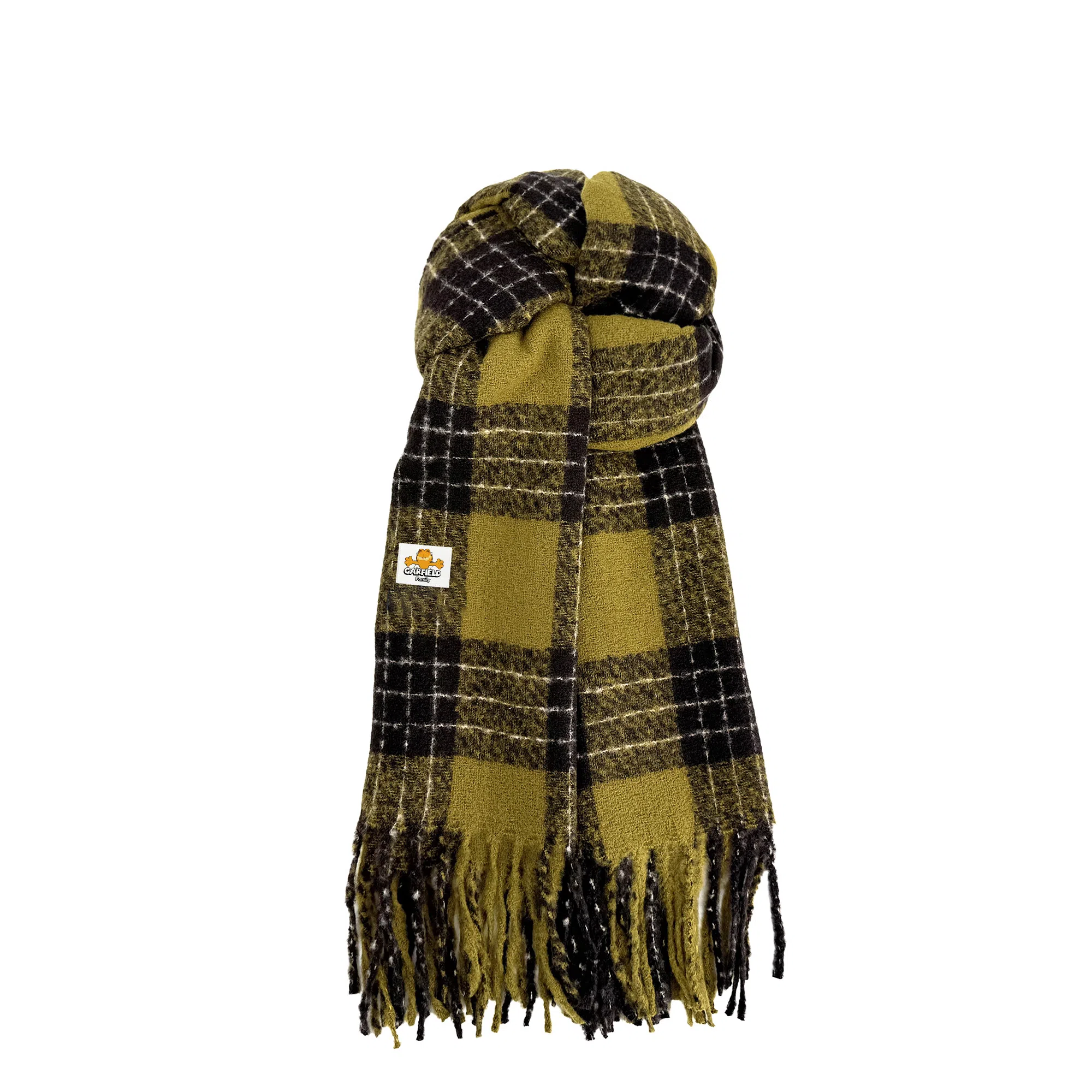 加菲猫家族 氛围感长巾韩式小清新流苏休闲时尚百搭加厚保暖 绒线围巾 男女同款情侣款