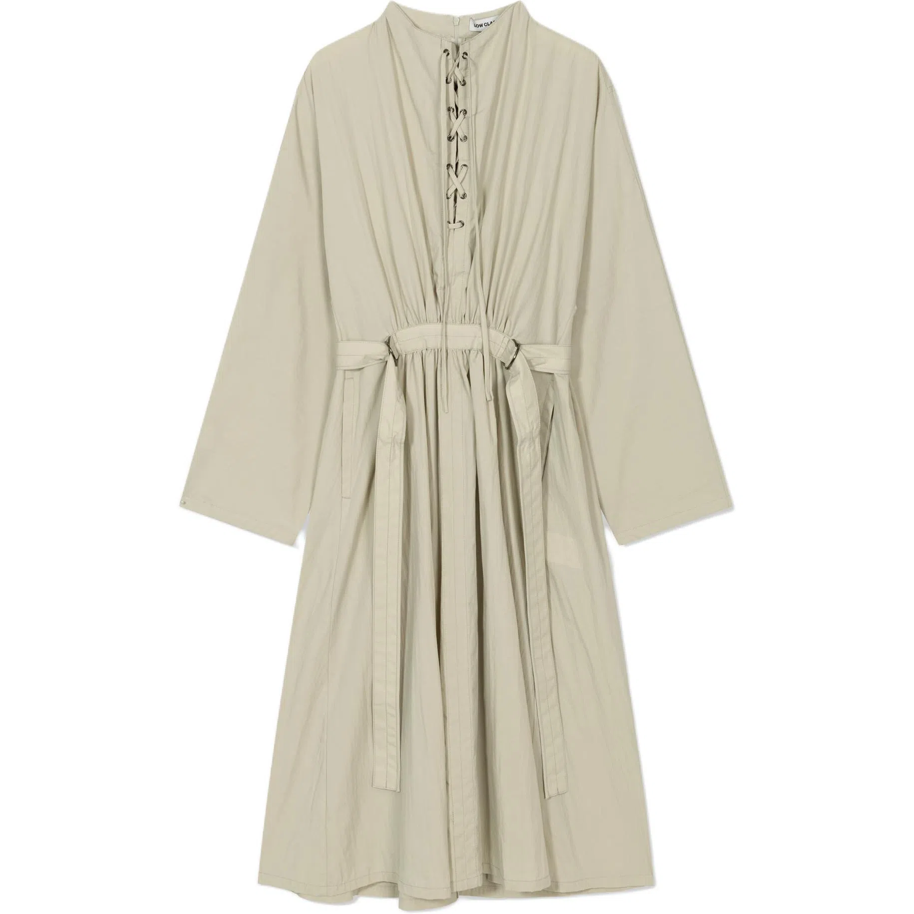 LOW CLASSIC FW25 LACE-UP BELTED DRESS