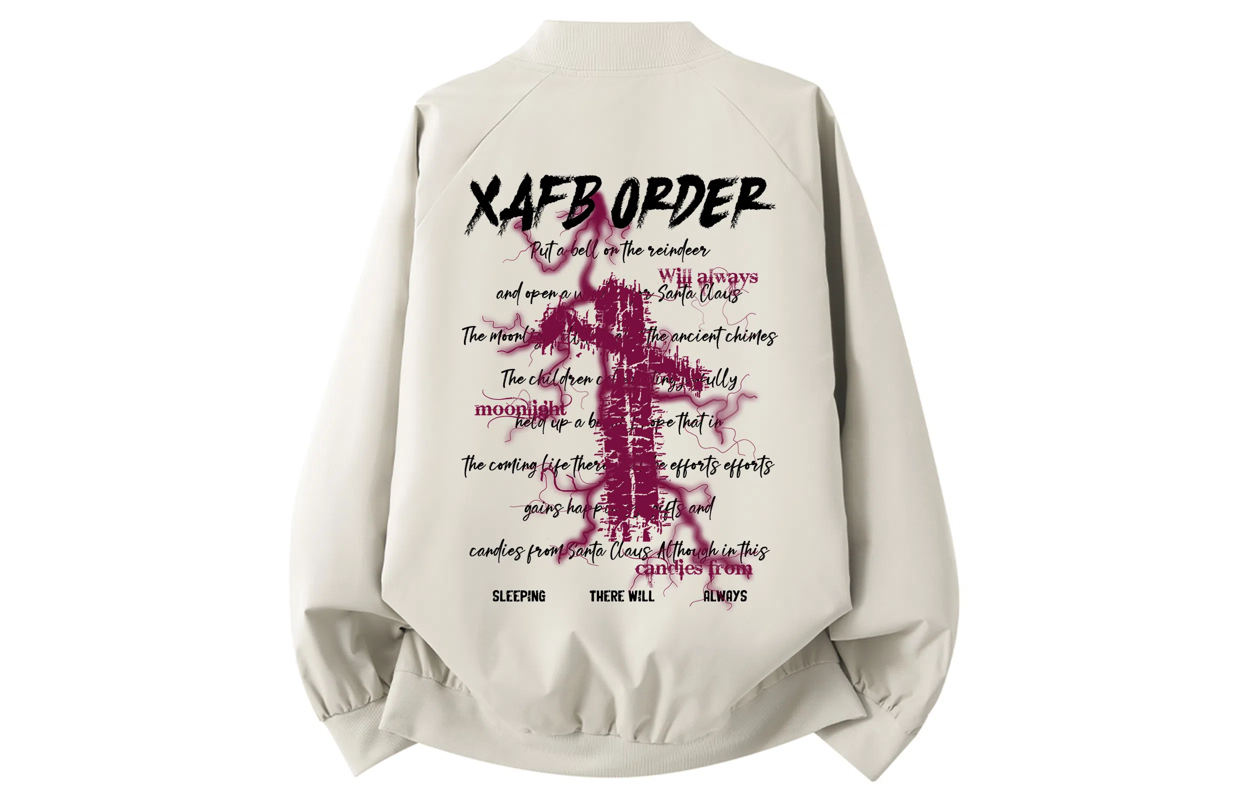 XAFB Basic Letter Print Jacket