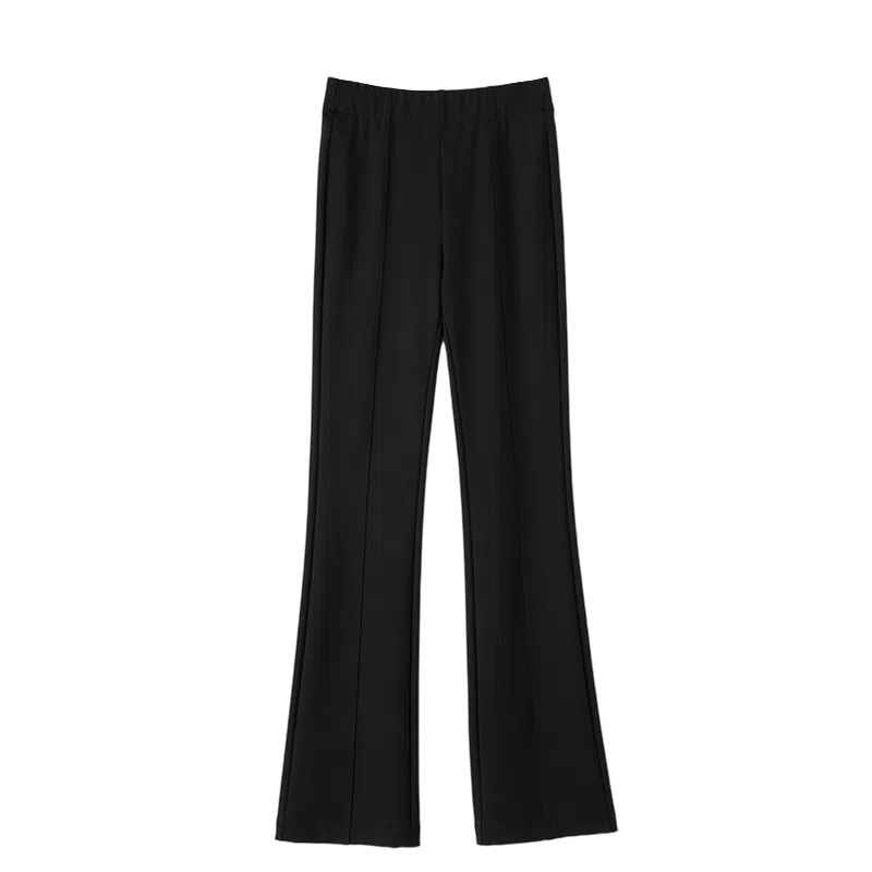 晚白 弹力修身高腰喇叭裤休闲裤 女款