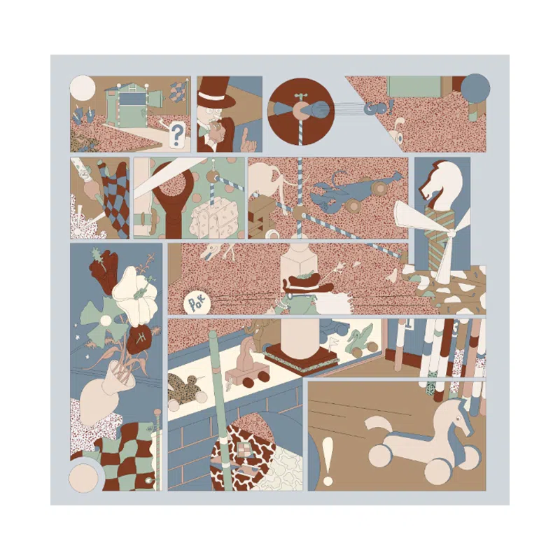 上海故事 真丝双面印花 桑蚕丝 丝巾 男女同款情侣款