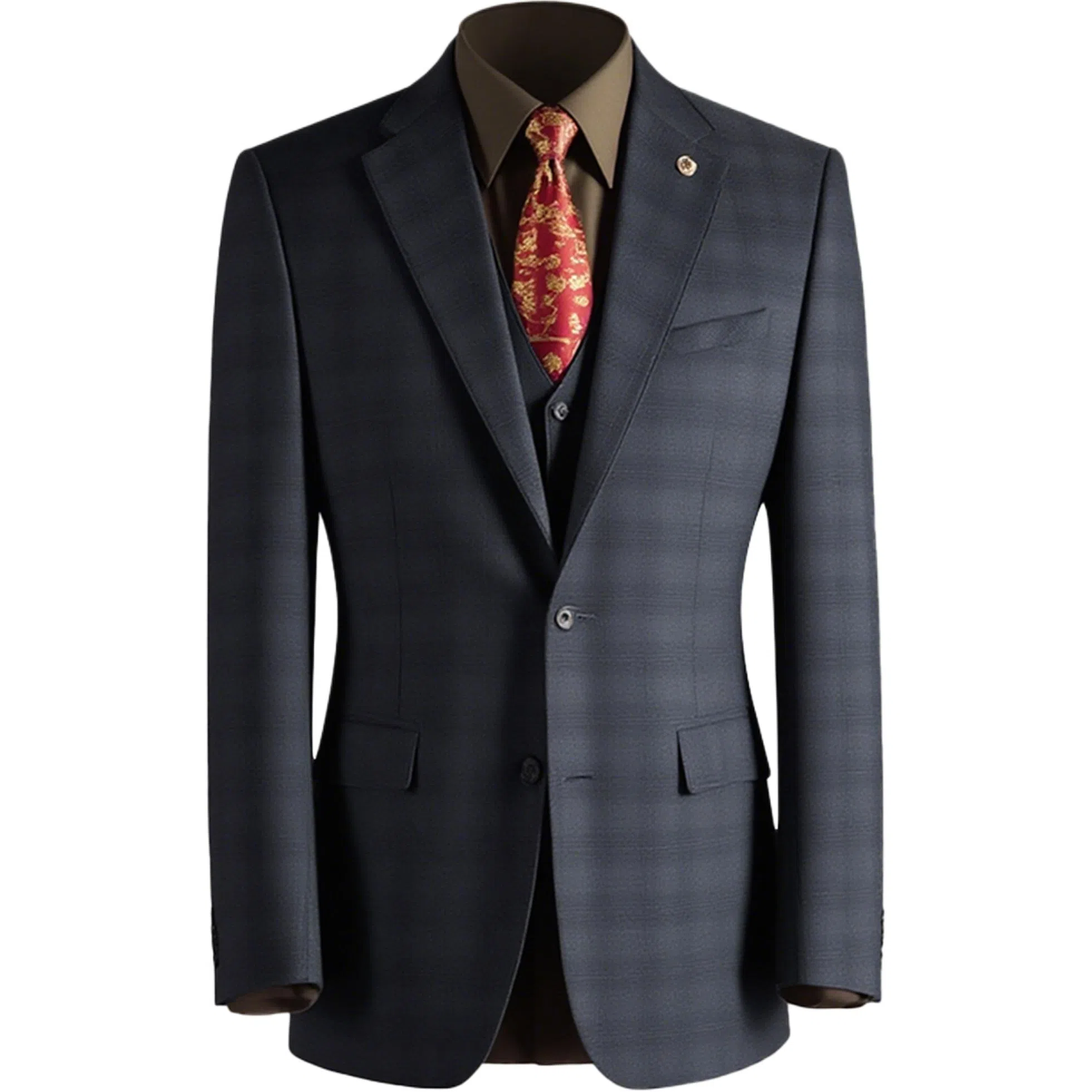 恒源祥 格子款西装外套礼服男休闲西服 男款