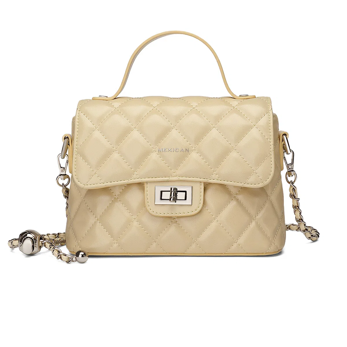 Straw Man Quilted Chain Bag