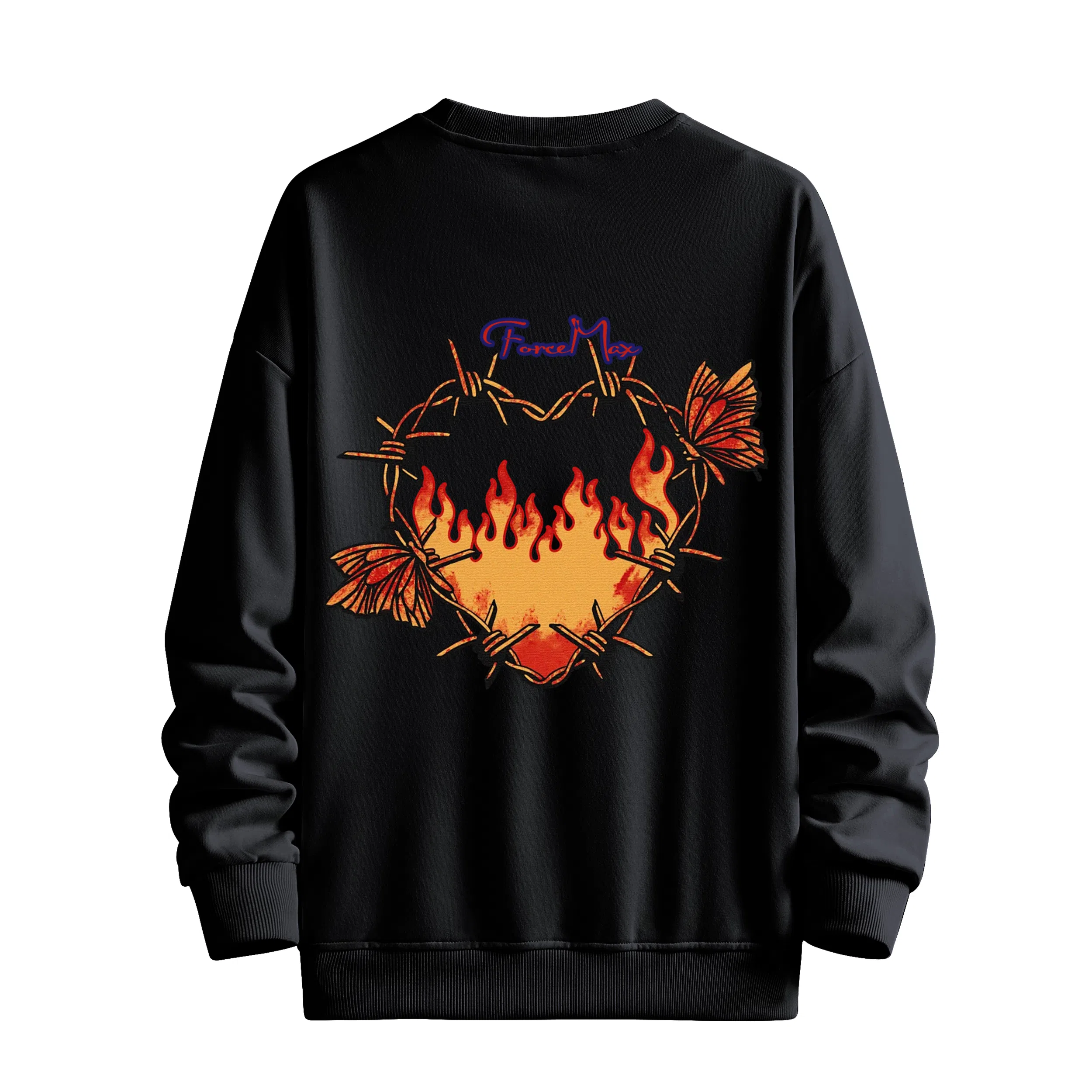 MUSCLETECH High Street Logo Flame Heart Sweatshirt