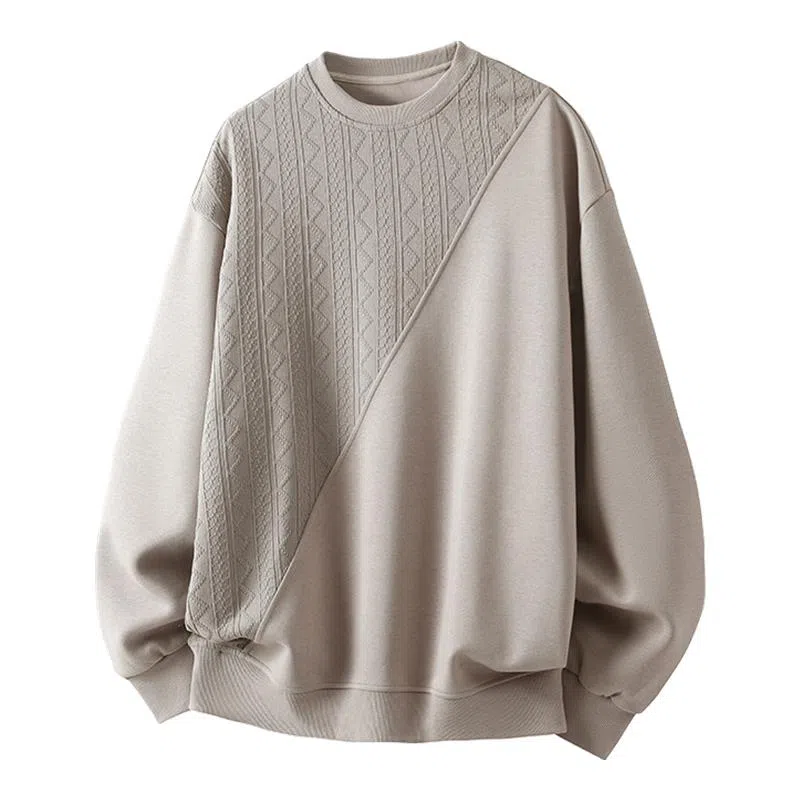 金盾 圆领长袖宽松拼接卫衣 男款