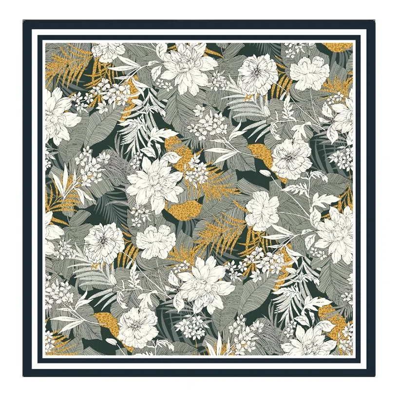 上海故事 围巾双面印花人字纹中方巾 绵羊毛 丝巾 女款