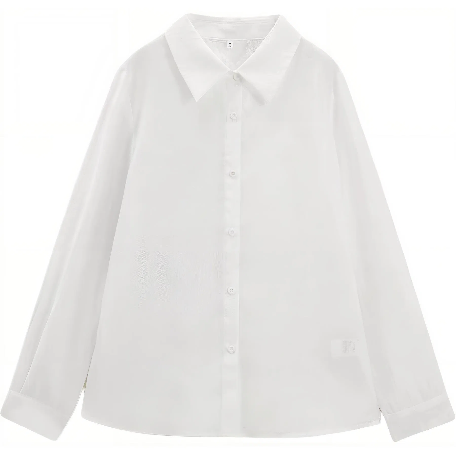 爱依服 简约纯色通勤常规长袖衬衫 女款