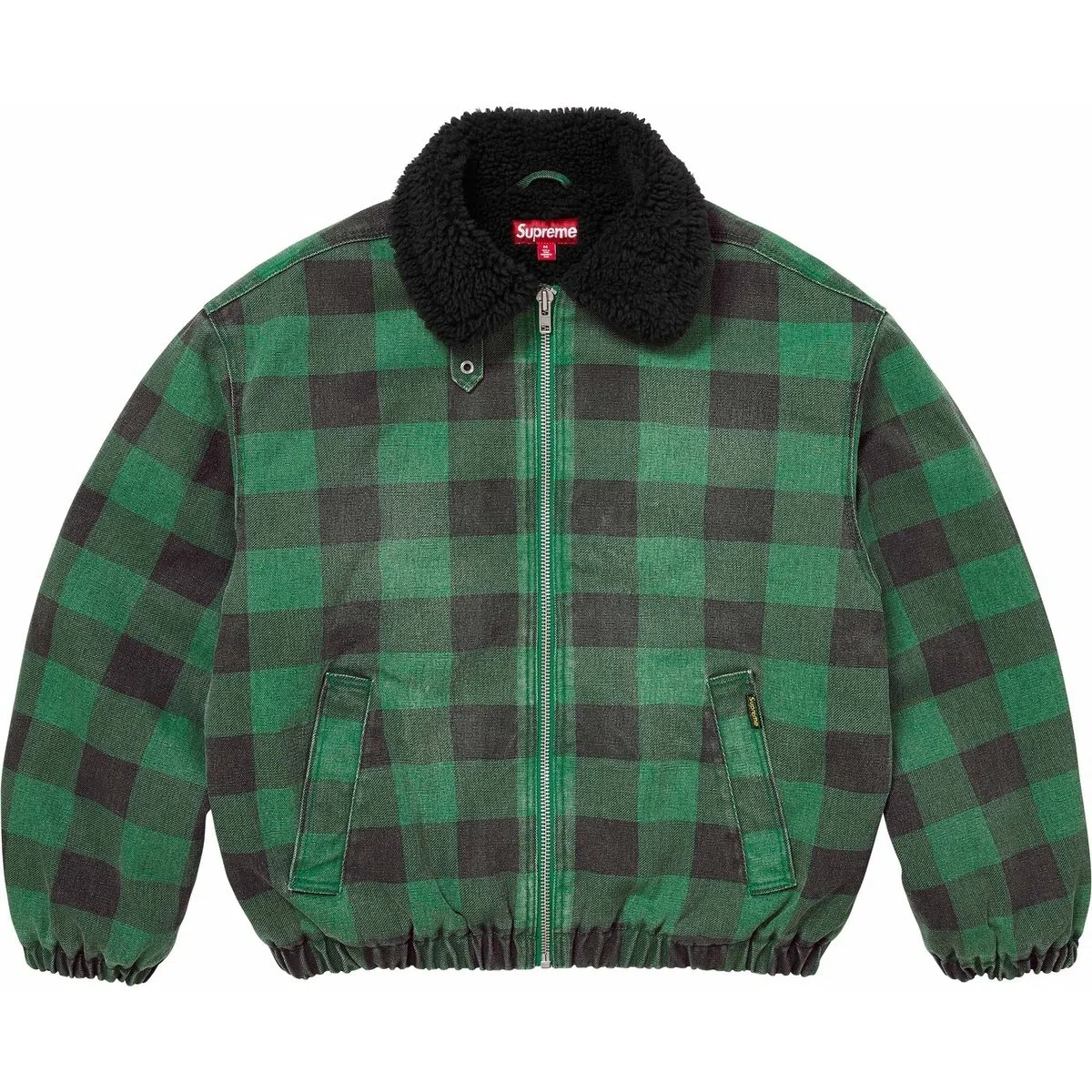 Supreme FW25 Faux Shearling Lined Bomber Jacket logo