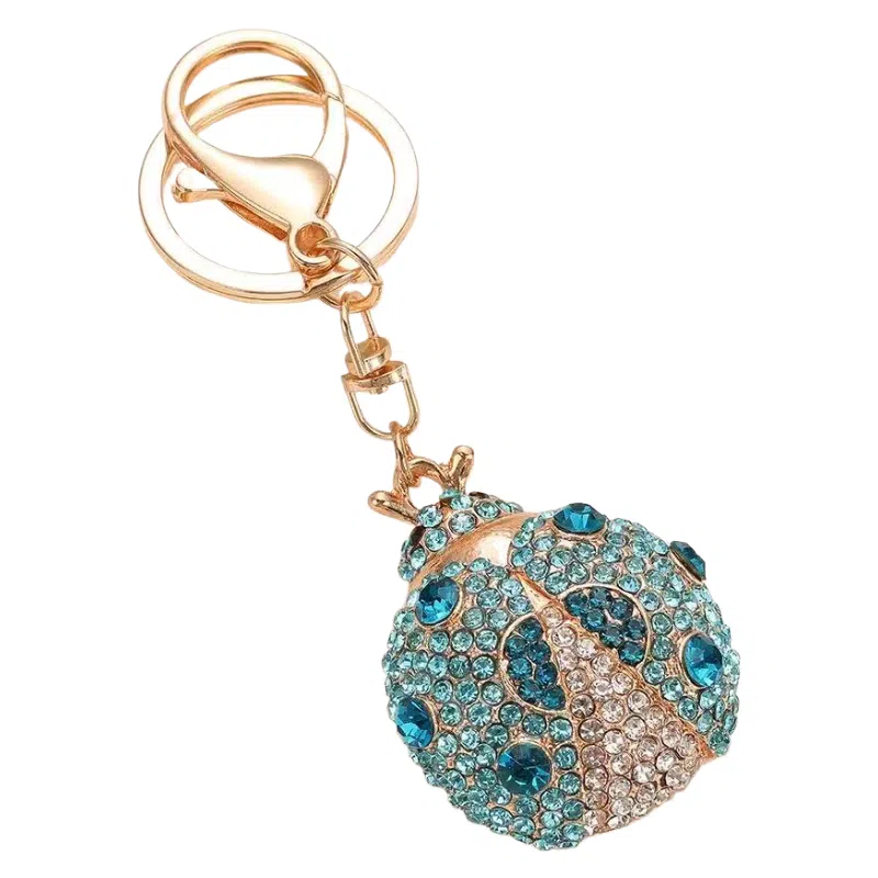 尚先生 韩国创意可爱甲壳虫汽车女包包挂件链饰品#好运 水晶水钻 钥匙扣 男女同款情侣款