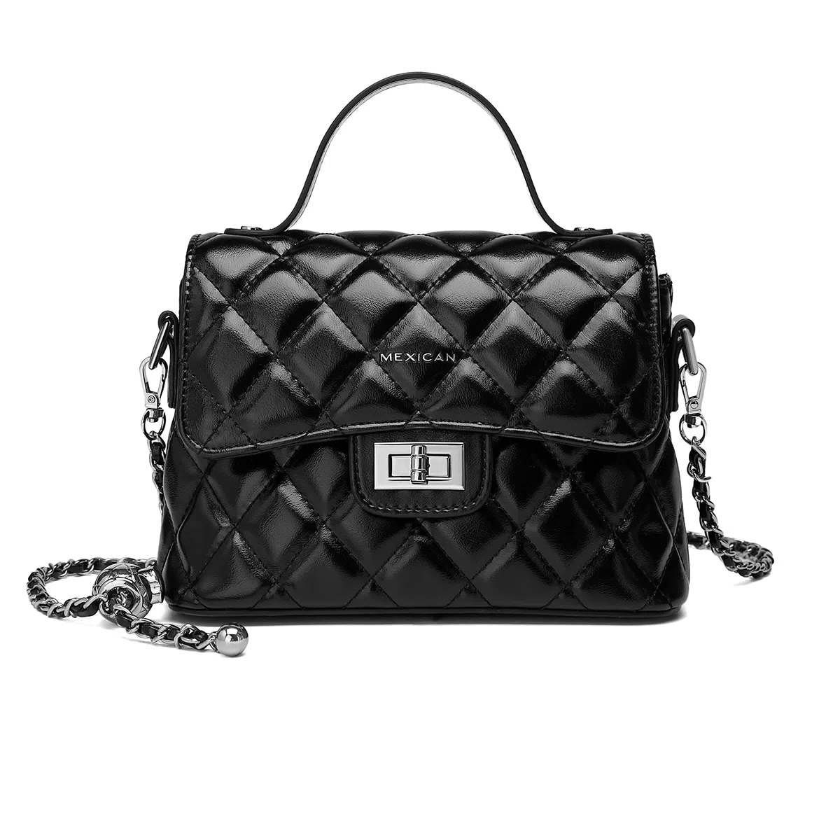 Straw Man Quilted Chain Bag