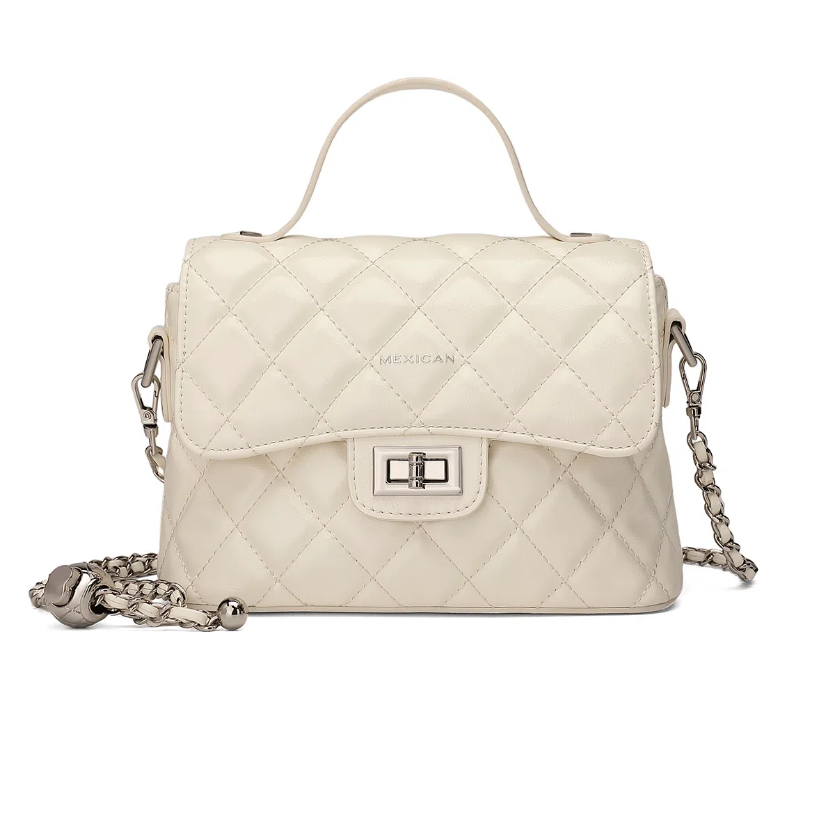 Straw Man Quilted Chain Bag