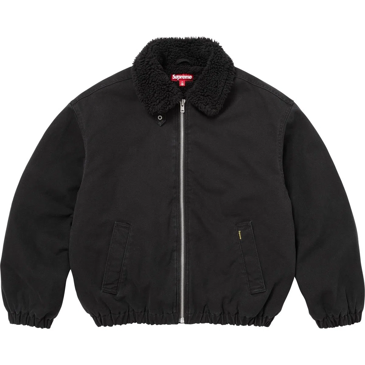 Supreme FW25 Faux Shearling Lined Bomber Jacket logo