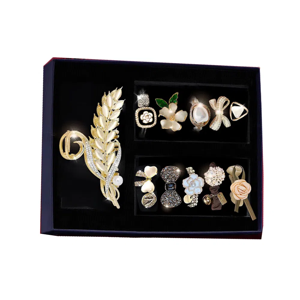 缔晶 森系夏日清新时尚发饰套装 日常通勤百搭少女心配饰#好运 尼龙 发绳 女款