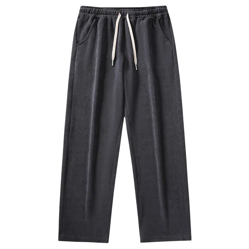袋鼠 纯色简约基础款潮流时尚宽松垂感拖地百搭休闲裤 男女同款
