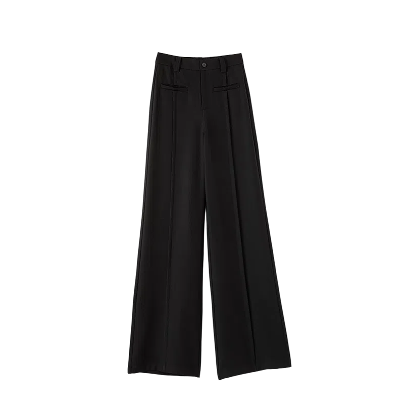 晚白 高腰显瘦阔腿减龄垂感休闲裤 女款