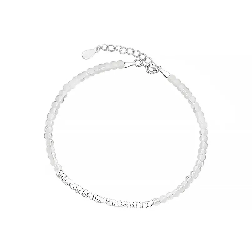 【S999足银纯银】 七七银饰 碎银盘缠 发财暴富 新中式国潮风复古设计 简约时尚轻奢本命年转运珠 招财纳福好运 玛瑙 手链 男女同款情侣款