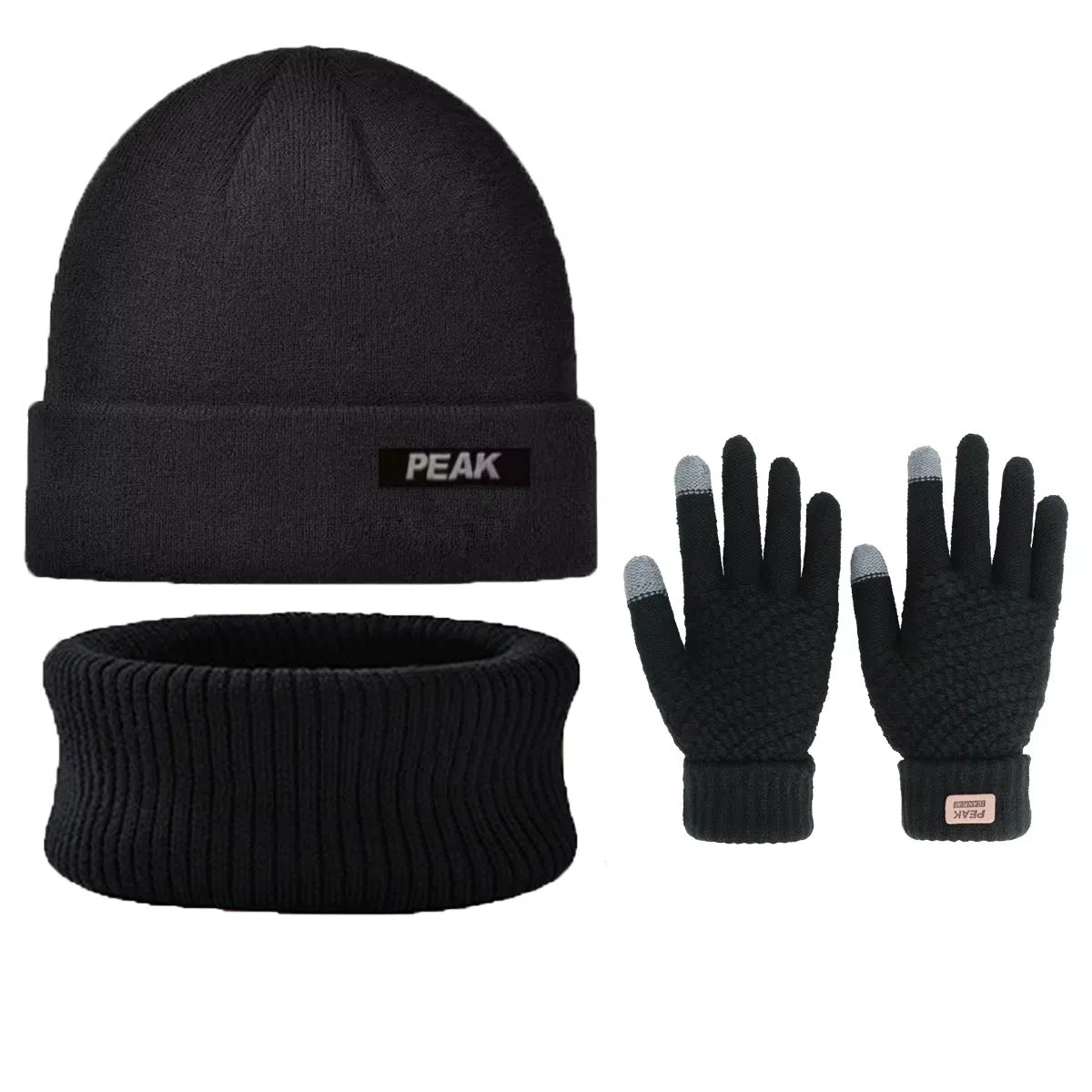 匹克 秋冬保暖时尚针织 韩系简约经典百搭  涤纶 绒线帽 男女同款情侣款