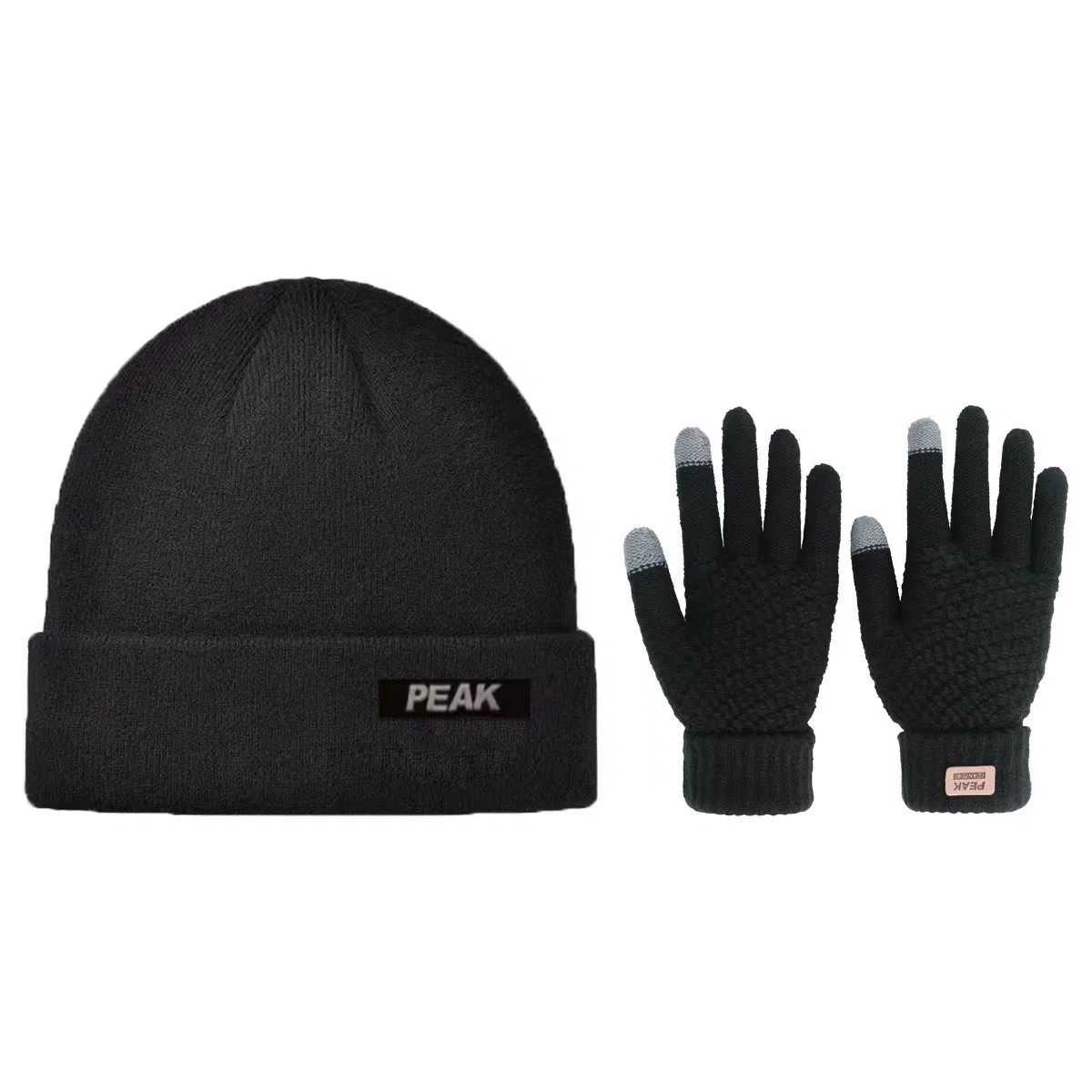 匹克 秋冬保暖时尚针织 韩系简约经典百搭  涤纶 绒线帽 男女同款情侣款