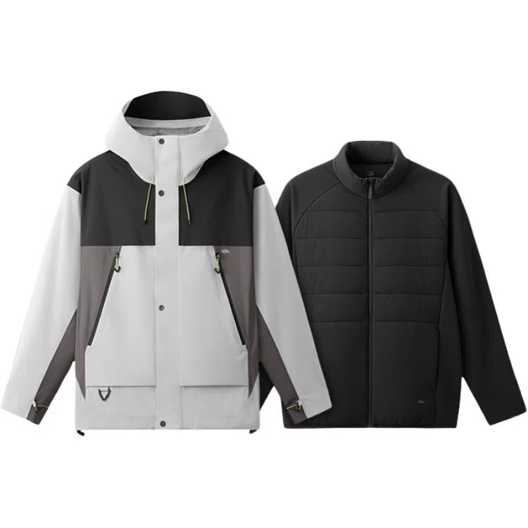 蕉下  户外宽松机能三合一气绒  防水防风防紫外线透气耐磨保暖速干超轻伪装掩护冲锋衣 男款