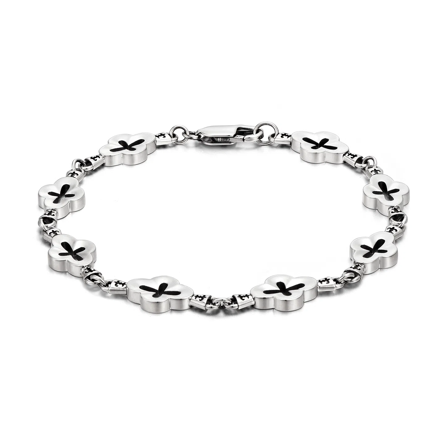 IDEAGEMER Good Luck S925 Silver Bracelet