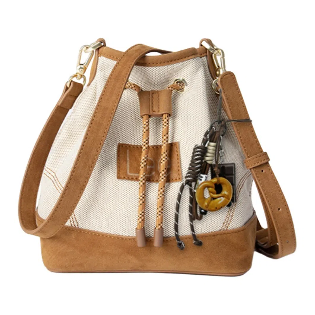Lee Suede Shoulder Bag Beige