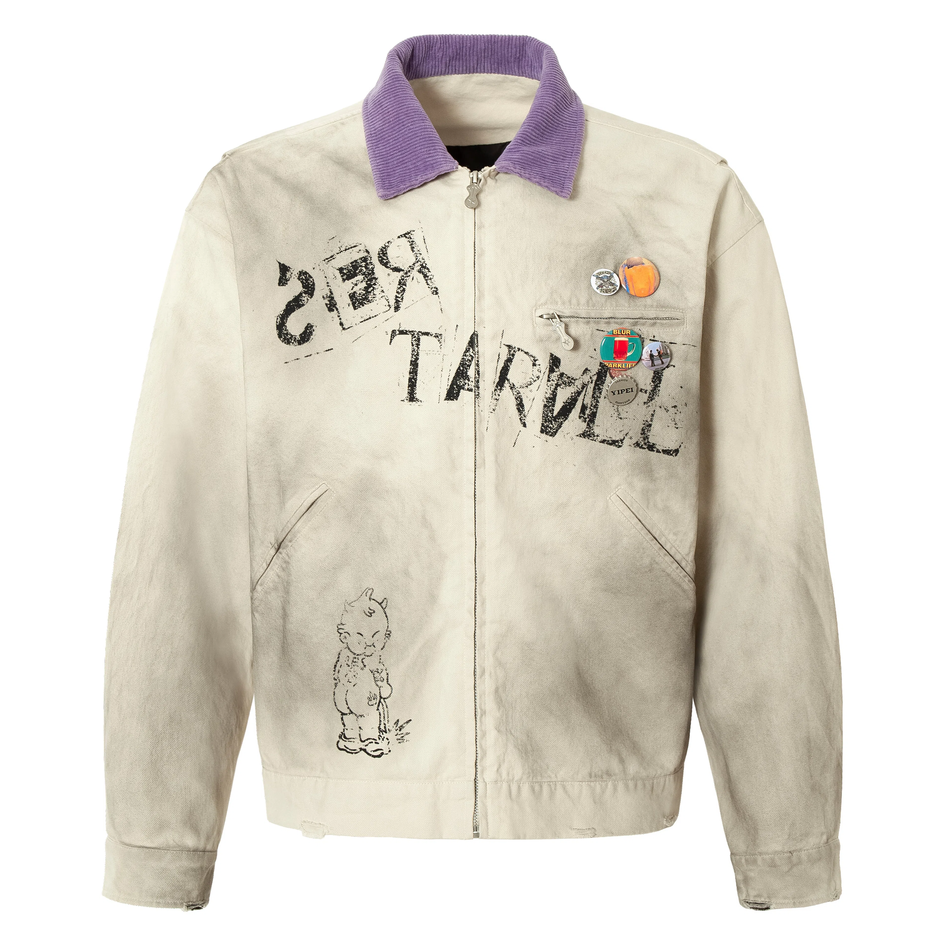 YPL Vintage Graffiti Denim Jacket