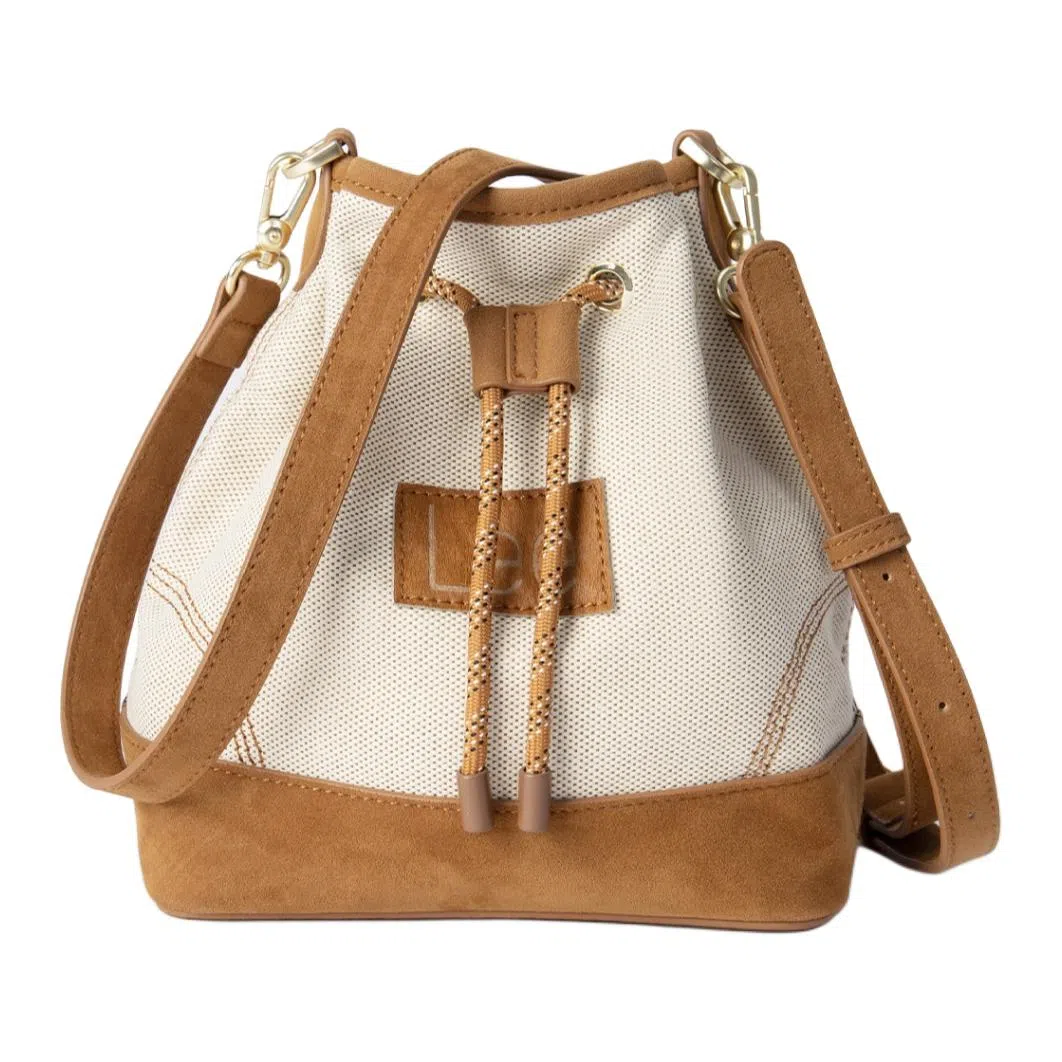 Lee Suede Shoulder Bag Beige