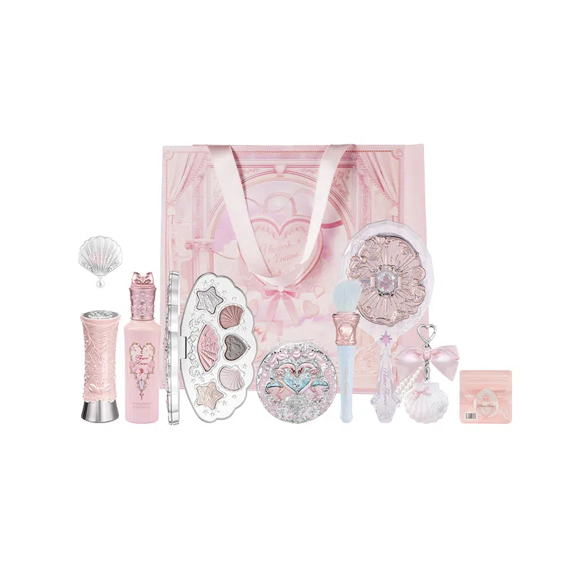 花知晓 珍珠牛奶套组彩妆套装 易上色自然玻璃唇持久不晕染不脱妆亮泽服帖气色