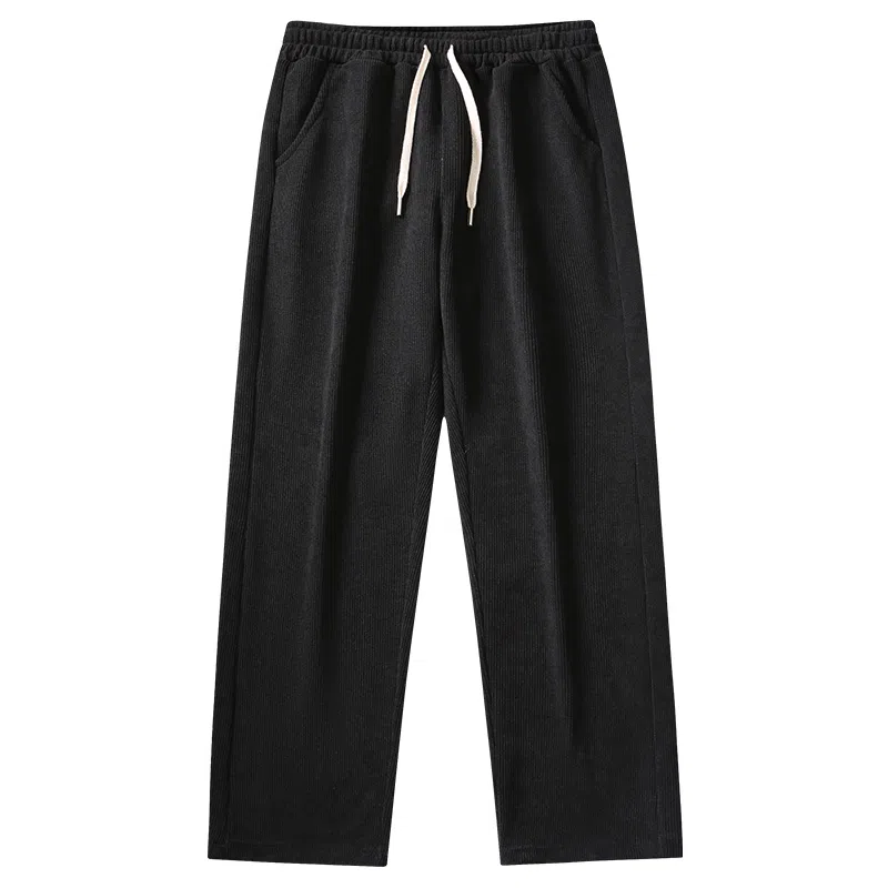 袋鼠 纯色简约基础款潮流时尚宽松垂感拖地百搭休闲裤 男女同款