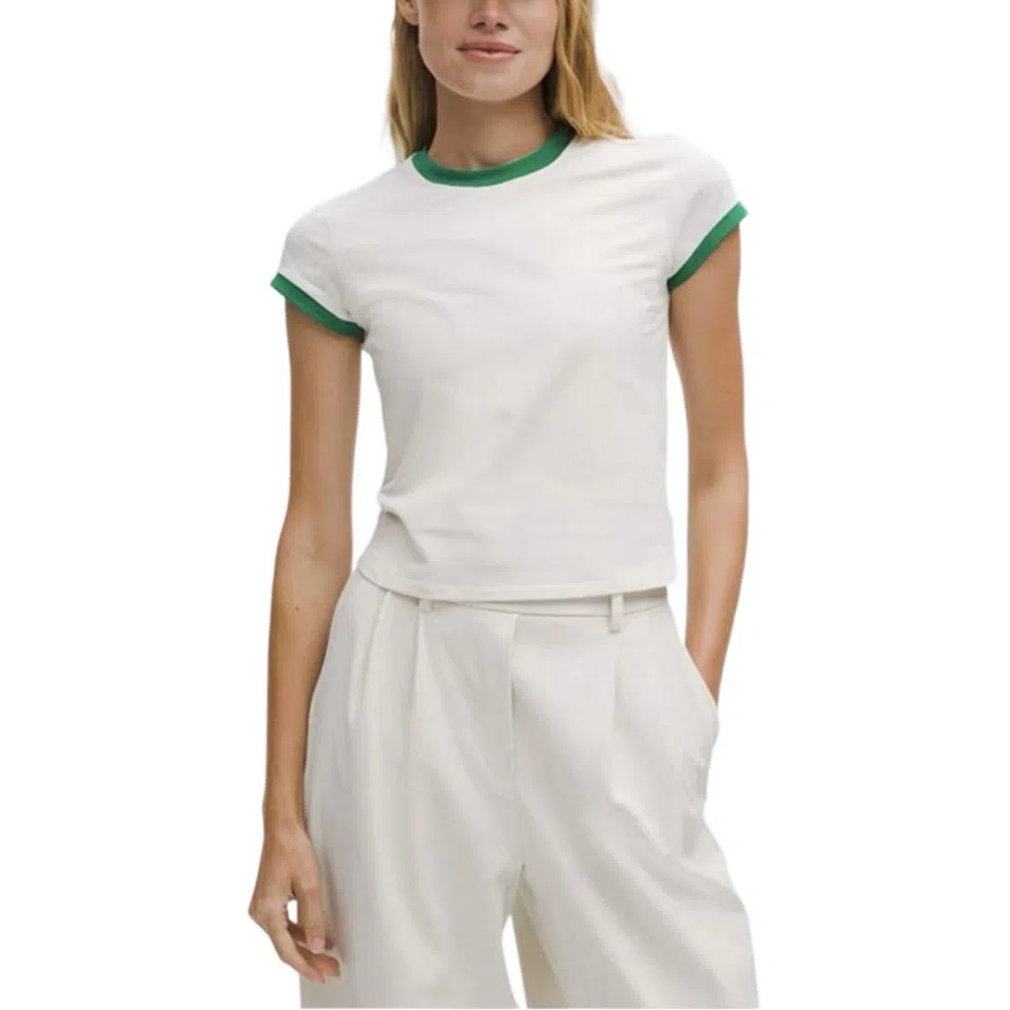 lululemon Organic Cotton Ringer Baby Tee T