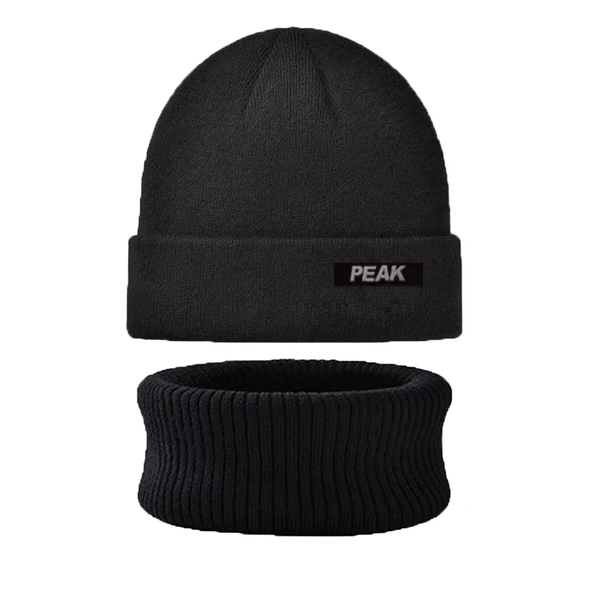 匹克 秋冬保暖时尚针织 韩系简约经典百搭  涤纶 绒线帽 男女同款情侣款