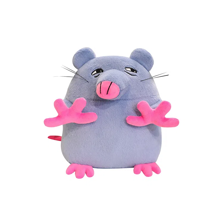 玄唐 小妹妹还没睡啊披萨塔邪恶老鼠公仔挂饰恶搞包包 聚酯纤维 挂件 男女同款情侣款