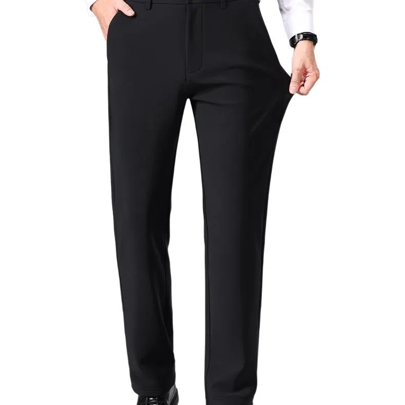 金盾 秋冬通勤免烫加绒休闲裤 男款