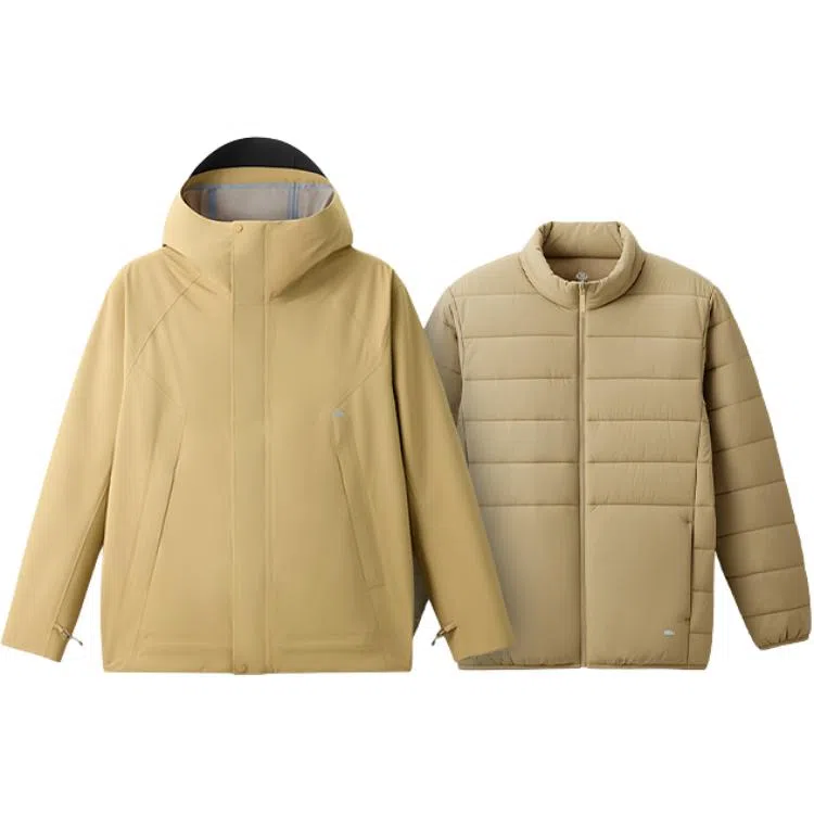 蕉下  纯色经典连帽  保暖耐磨透气速干防水防风冲锋衣 男款