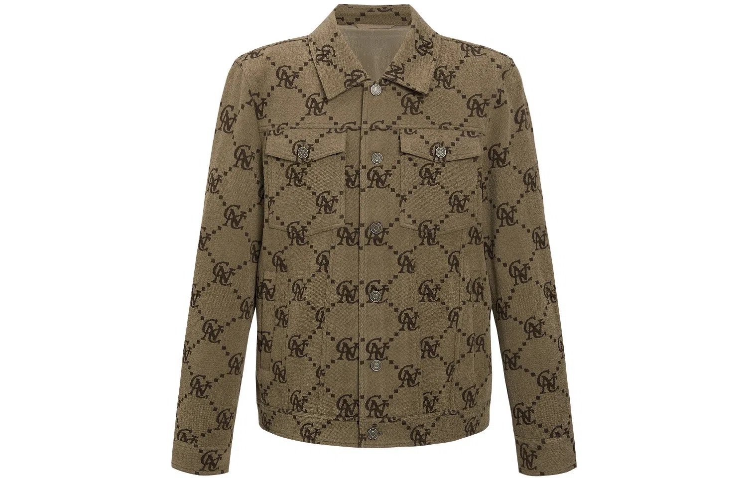 C'N'C Logo Print Collar Jacket Brown Floral