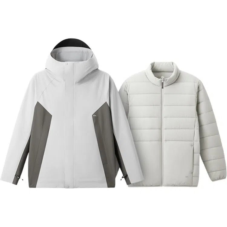 蕉下  纯色经典连帽  保暖耐磨透气速干防水防风冲锋衣 男款