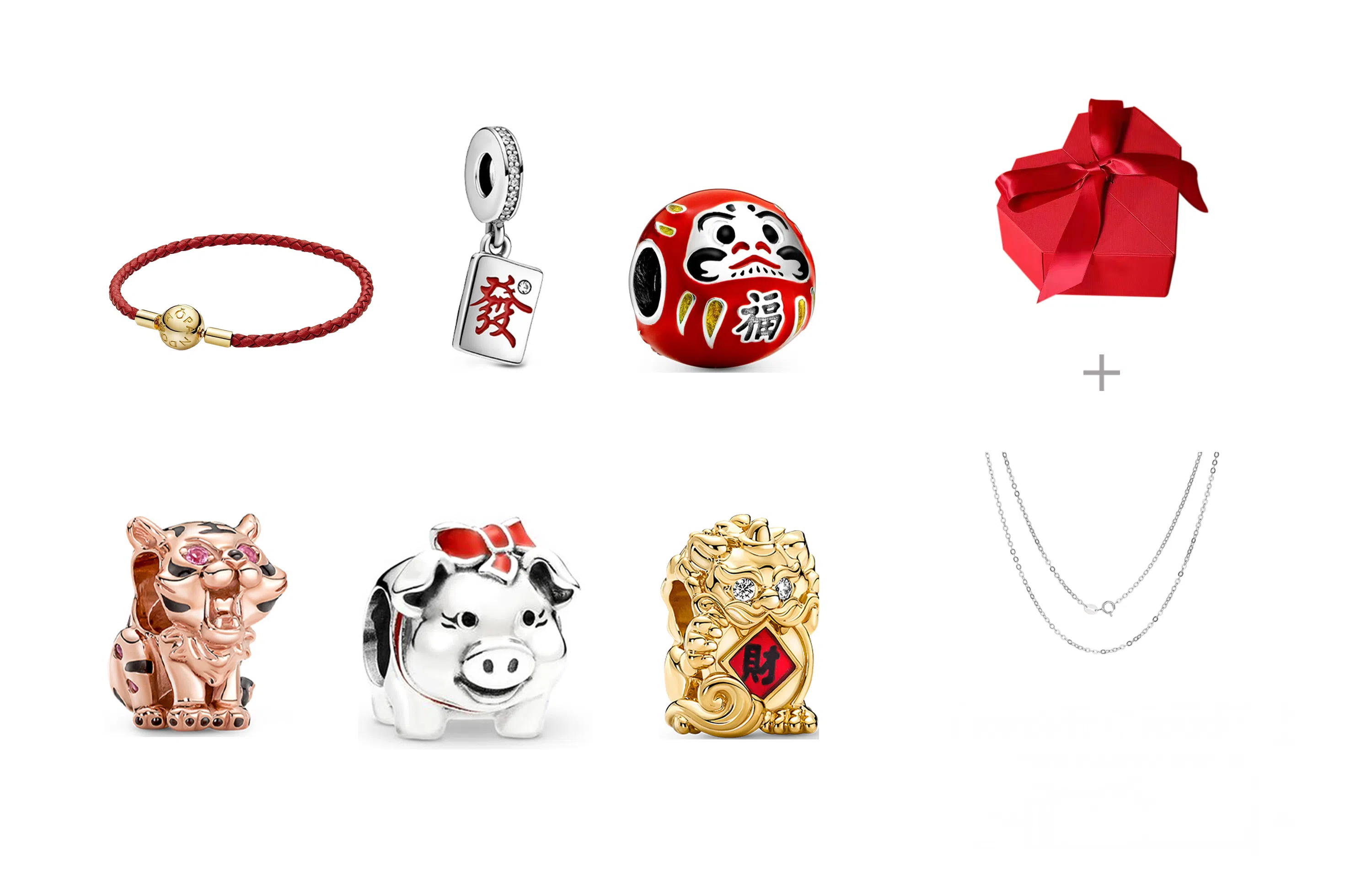 Pandora Red Series DIY Charm Bracelet